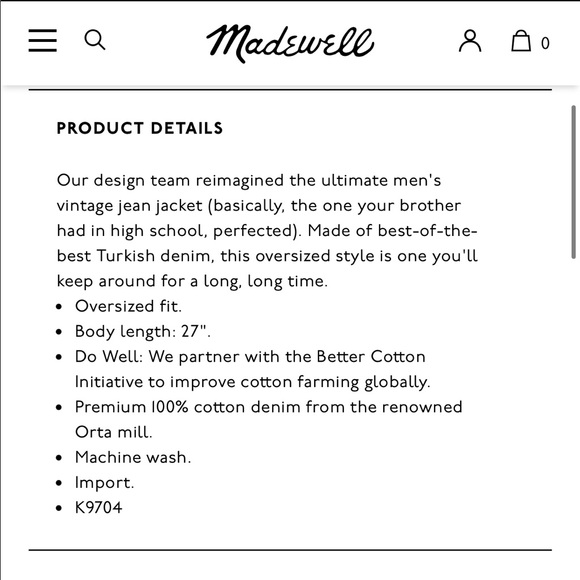 Madewell oversized jean jacket - Picture 7 of 8